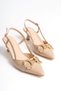 Mubiano Genuine Leather Collection Women's Heeled Stiletto & Shoes Nude -Mcbrg5793-N - 3