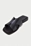 Genuine Leather Mbgvn656S Women's Black Flat Slippers - 5