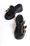 Mubiano Genuine Leather Collection Women's Suede Platform Slippers Black -Mcrgn6151-S - 8