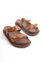 Mbmlk1800-Tb Women's Buckle Detailed Tan Slippers - 2