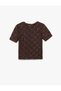 Slim Fit Short Sleeve Boat Neck Openwork Crochet Crop T-Shirt - 4