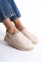 Mbsr608-Bj Women's Beige Winter Slippers with Fur Inside - 6