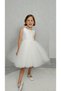 Girl's Evening Dress Island, White Waist Pearl, Tutu Dress