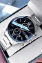 Men's Wristwatch All Functions Active Waterproof Silver Color Steel Band Hme2001C6 - 7