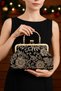 French Knitted Stone Detail Lace Quality Elegance and Elegance, Handbag, Shoulder Bag Evening Dress Bag - 3