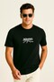 Men's Logo Printed T-Shirt Black Crew - 6