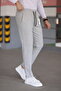 Men's Light Gray Slim Fit Double Leg Stretch Fabric Jogger Pants - 3