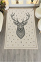 Mosso Stars and Deer Detailed Woven Base Modern Decorative Carpet Mosso166 - 3