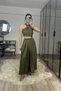 New Season Women's Khaki Halter Neck Crop Blouse - 4