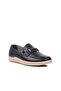 191074 Navy Blue Genuine Leather Men's Casual Shoes
