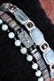 Certified Aquamarine & Hematite & Silver Apparatus Set Bracelet - 3