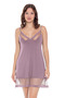 Women's Viscose Fabric Adjustable Rope Strap Lace Detailed Nightgown 18268 - 2