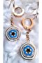 Flower Figured Gold Color Steel Earrings - 4