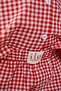Check Red Plaid and White Leg Detailed Boy's Pajama Bottoms