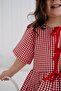 Bows in Red Red Plaid and Bow Girls' Pajama Top - 3