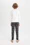 Boy's Pajama Set Printed Long Sleeve Top Long Bottom D5211A824Wn - 6