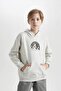 Boy's Oversize Wide Fit Printed Hooded Sweatshirt D5387A824Wn - 3