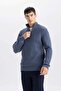 Standard Fit Regular Cut Stand Collar Zippered Basic Plain Knitwear Sweater B0578Ax24Wn - 4