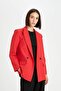 Oversize Wide Fit Jacket Collar Buttoned Basic Plain Blazer Jacket C2457Ax24Au - 8