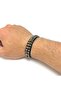 Certified Tiger Eye Disc Model Natural Stone Men's Bracelet Locked Closure - 4