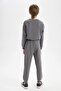 Boy's Printed Elastic Waist Leg Pocket Jogger School Sweatpants D1647A824Au - 6