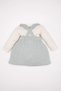 2Pcs Sets Half Turtleneck Long Sleeve T-Shirt Salopet Dress Baby Girl C9752A524Au - 5