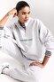Oversized Wide Fit Mock Neck Sports Printed Athlete Sweatshirt D1701Ax24Au - 4