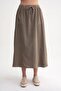 4633 Women's Side Pocket Piece Skirt Antique Mink - 4