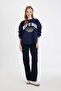 Oversize Wide Fit Crew Neck Printed Thick Sweatshirt 3166201 - 2