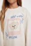 Girl's Pajama Set Bear Printed Long Sleeve Top Long Bottom 3166544 - 4