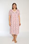 Lace Detail Short Sleeve Plus Size Nightgown 13511 - 5