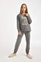 Girl's Printed Long Sleeve Pajamas Set D6319A8Ns
