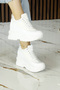 Tatyana White Stone Hidden Wedge Casual Shoes - 7