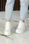 Tatyana White Stone Hidden Wedge Casual Shoes - 3