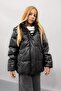 Girls' Waterproof Hooded Zipper Snap Inflatable Coat C5496A824Au - 3