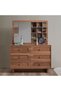 Ren Dresser with Mirror - Natural Walnut, 120x45x80cm, 2-Year Warranty - Stylish Bedroom Storage - 2