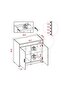 Ovela 2 Door Study desk w/ Pull-out top table - Walnut L79.3xW39.6xH75.5cm - 3
