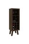 Zen Wine Cabinet with Storage - Rustic Brown - Stylish Design, Engineered Board, 2-Year Warranty - 2