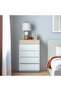 Frazer Chest of 5 Drawers - Elegant White & Natural Oak Storage Unit with 2-Year Warranty - 8