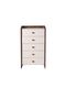 Alhamra 5 Drawer Chest of Drawers - Stylish Bedroom Storage Cabinet in Dark Brown/White/Green - 2