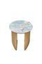 Conley Sintered Stone Round End Table – Green & Gold Luxury Accent Table with 2-Year Warranty - 3