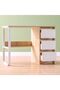 Dario Office Table - Natural Oak / White L100xW50xH75cm - 3