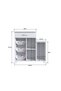Ledian 2-Door Fruit Cabinet - Stylish White Wood Storage with 2-Year Warranty, 90.5x36x97.5cm - 4