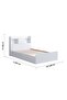 Supreme 120x200 Young Single Bed - White L222.5xW128xH100.5cm - 7