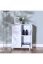 Absol Multipurpose 2-Door Cabinet - Stylish White Wood Storage with 2 Shelves & 2-Year Warranty - 2