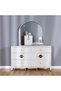 New Aloha Dresser with Mirror - White/Golden - Stylish Bedroom Storage - 2-Year Warranty - 2