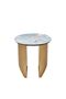 Conley Sintered Stone Round End Table – Green & Gold Luxury Accent Table with 2-Year Warranty - 2