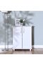 Absol Multipurpose 2-Door Cabinet - Stylish White Wood Storage with 2 Shelves & 2-Year Warranty