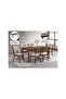 Raytown 1 + 6 Seater Solid Wood Dining Set - Walnut/Brown - 7