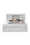 Tisley 120x200 Single Bed with underbed Storage - Light Oak/White Faux Marble L216.4xW128.5xH100cm - 2